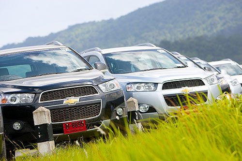 CHEVROLET CAPTIVA  โมเดลปี 2011 กระจังดูอัลพอร์ท ตัวเบนซิลรองรับ E85