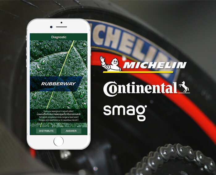 มิชลิน, คอนติเนนทอล และ สแม็ค ร่วมมือกันพัฒนา Rubberway® แอพพลิเคชั่นบนสมาร์ทโฟนที่ออกแบบมาเพื่อการวางแผนปฏิบัติงาน ด้านความยั่งยืนในอุตสาหกรรมยางธรรมชาติ