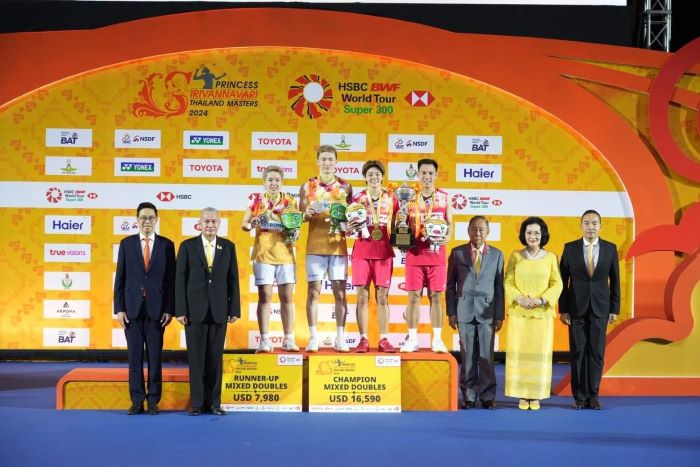 โตโยต้าร่วมแสดงความยินดีกับนักกีฬาไทยคว้าแชมป์ ถ้วยพระราชทาน “ปริ้นเซส สิริวัณณวรี ไทยแลนด์ มาสเตอร์ส 2024