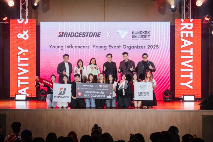บริดจสโตนร่วมกับ ม.กรุงเทพ เปิดเวทีชวนน้องๆ นักศึกษา ประชันไอเดียสุดครีเอทีฟ  สร้างโปรเจกต์การเดินทางให้โดนใจไลฟ์สไตล์คนรุ่นใหม่ ในโครงการ “Bridgestone x Bangkok University Young Influencers: Young Event Organizer 2025”