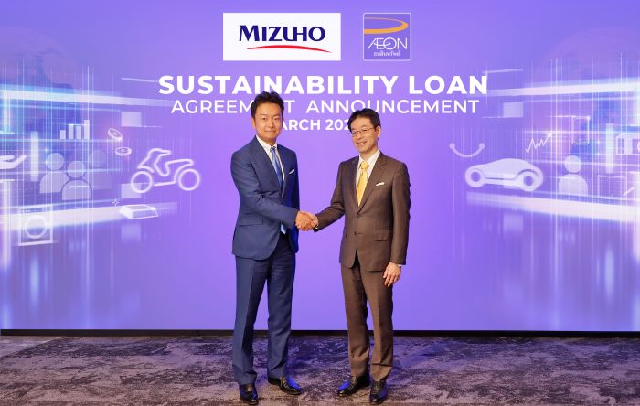 AEONTS ลงนามสินเชื่อเพื่อความยั่งยืนกับ Mizuho Bank มูลค่า 500 ล้านบาท         ก้าวสำคัญสู่การขับเคลื่อนทางการเงินอย่างยั่งยืนและการเข้าถึงบริการทางการเงินอย่างทั่วถึง