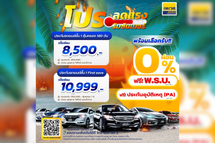 ซัมเมอร์นี้ เดินทางอุ่นใจทำประกันภัยกับเทเวศ